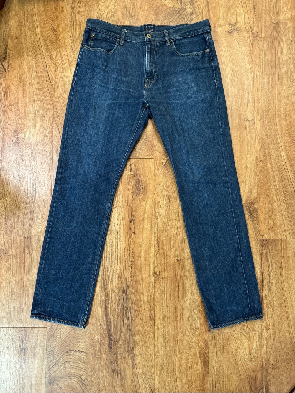 J.Crew The Sutton Straight Fit Jeans Men's 33x32 Dark Wash Blue Indigo Denim